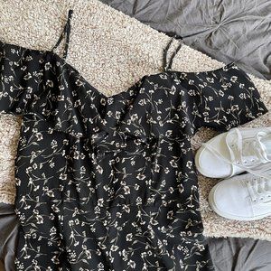 Floral Wide-leg Jumpsuit - Size L